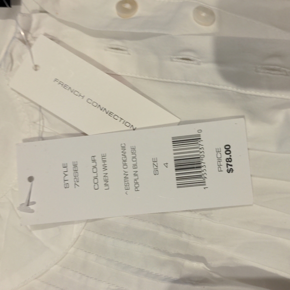 French Connection Estiny organic poplin blouse,NWT,4 - Picture 4 of 8
